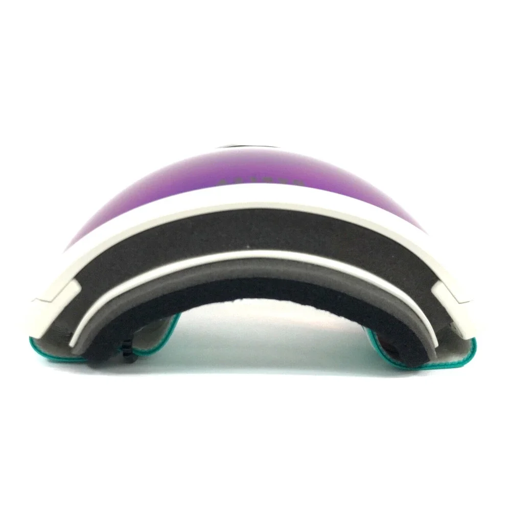 Oakley White Frame Mirrored Green Purple Lens Ski Goggles